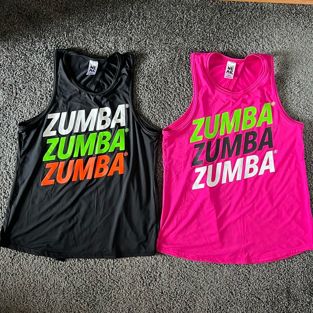 2 Open Back Zumba Tops Size XS